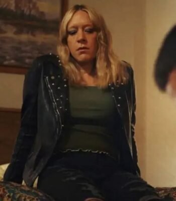 Poker Face 2023 Chloe Sevigny Black Leather Jacket