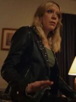 Poker Face 2023 Chloe Sevigny Black Leather Jacket