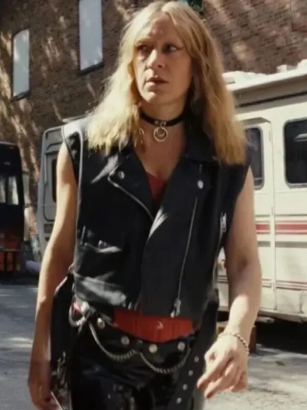Poker Face 2023 Ruby Ruin Black Leather Vest