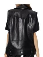 Poker Face 2023 Ruby Ruin Black Leather Vest