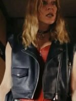 Poker Face 2023 Ruby Ruin Black Leather Vest