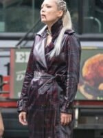 Pom Klementieff purple and black Thunder Force Coat