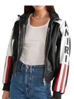 Power Book II Cane Tejada Amiri Cropped Bomber US Flag Jacket