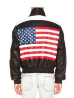 Power Book II Cane Tejada Amiri Cropped Bomber US Flag Jacket