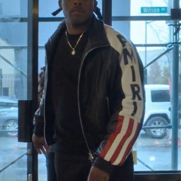 Power Book II Cane Tejada Amiri Cropped Bomber US Flag Jacket