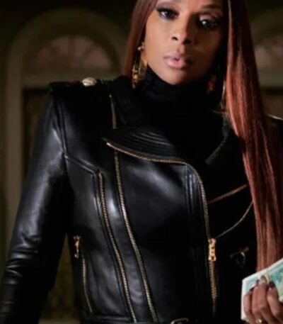 Power Book II Ghost Monet Black Leather Jacket