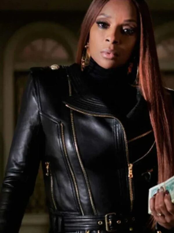 Power Book II Ghost Monet Black Leather Jacket