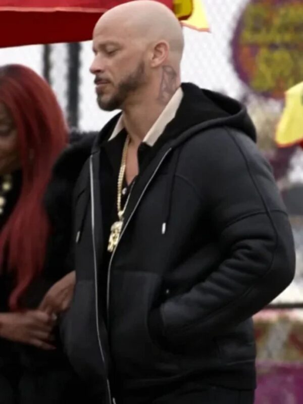 Power Book II Ghost S02 Lorenzo Tejada Hooded Leather Jacket