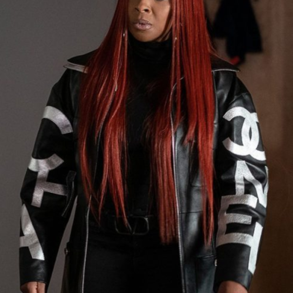 Power Book II Ghost S02 Monet Black Leather Coat