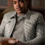 Power Book II Ghost S02 Tariq St Patrick Grey Leather Jacket