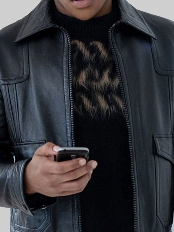 Power Book II Ghost S02 Tariq St Patrick Leather Black Jacket