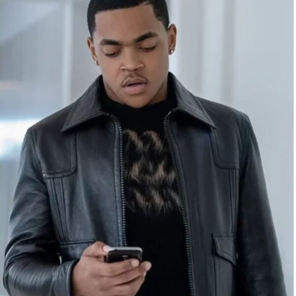 Power Book II Ghost S02 Tariq St Patrick Leather Black Jacket