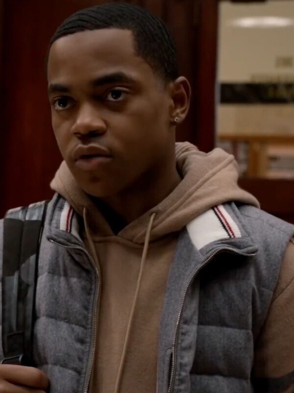 Power Book II Ghost S02 Tariq St. Patrick Grey Padded Vest
