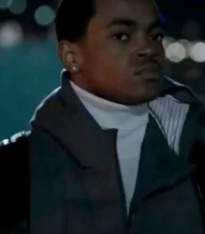 Power Book II Ghost Tariq St Patrick Grey Hooded Parachute Jacket