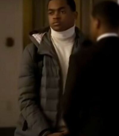 Power Book II Ghost Tariq St Patrick Grey Hooded Parachute Jacket