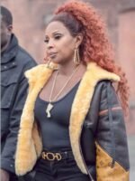 Power Book II S01 Ghost Mary J. Blige Fur Leather Jacket