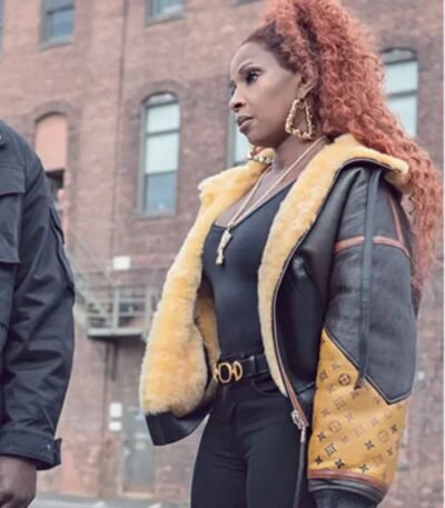 Power Book II S01 Ghost Mary J. Blige Fur Leather Jacket