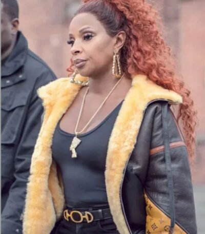 Power Book II S01 Ghost Mary J. Blige Fur Leather Jacket