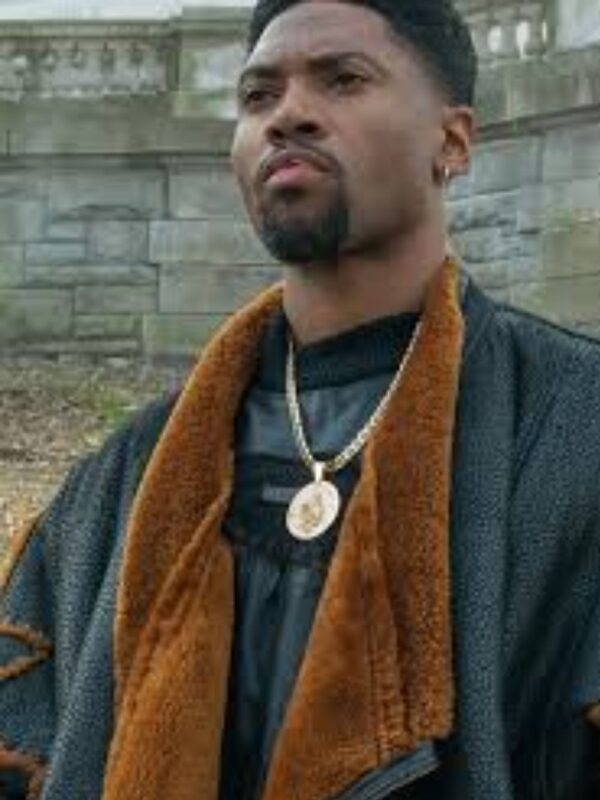 Power Book III Marvin Thomas Leather Shearling Jacket