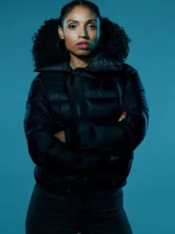 Power Book IV Gloria Black Puffer Jacket