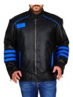 Power Rangers Flynn McAllistair Black Leather Jacket