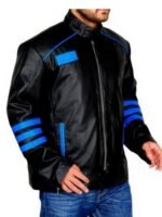 Power Rangers Flynn McAllistair Black Leather Jacket