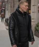 Power Tommy Egan Hooded Black Leather Jacket