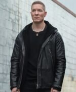 Power Tommy Egan Hooded Black Leather Jacket