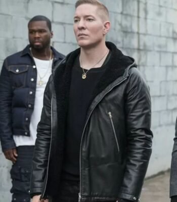 Power Tommy Egan Hooded Black Leather Jacket