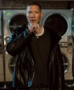 Power Tommy Egan Hooded Black Leather Jacket