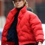 Princess Diana Red Puffer Jacket