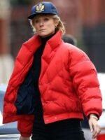 Princess Diana Red Puffer Jacket