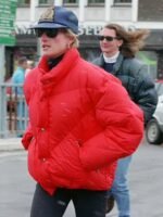 Princess Diana Red Puffer Jacket