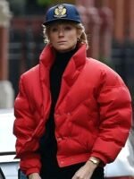 Princess Diana Red Puffer Jacket