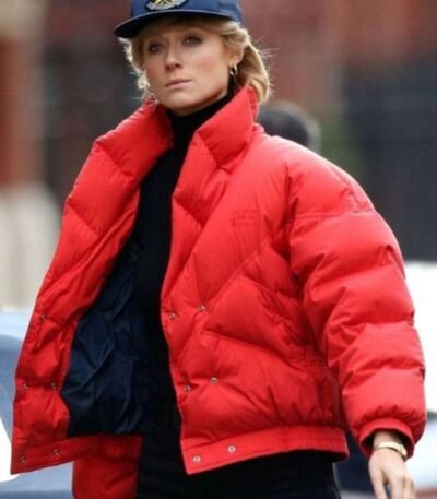 Princess Diana Red Puffer Jacket