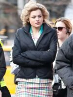 Princess Diana The Crown S04 Black Puffer Jacket