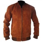Pulp Fiction Bruce Willis Brown Suede Bomber Jacket