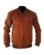 Pulp Fiction Bruce Willis Brown Suede Bomber Jacket