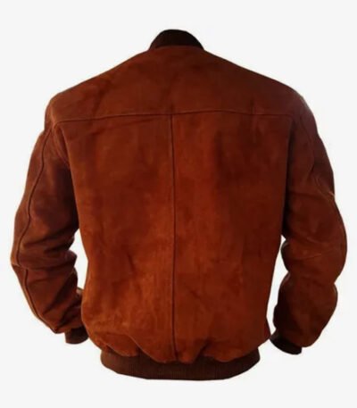 Pulp Fiction Bruce Willis Brown Suede Bomber Jacket