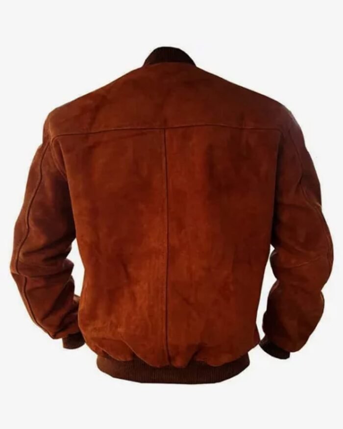 Pulp Fiction Bruce Willis Brown Suede Bomber Jacket