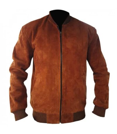 Pulp Fiction Bruce Willis Brown Suede Bomber Jacket