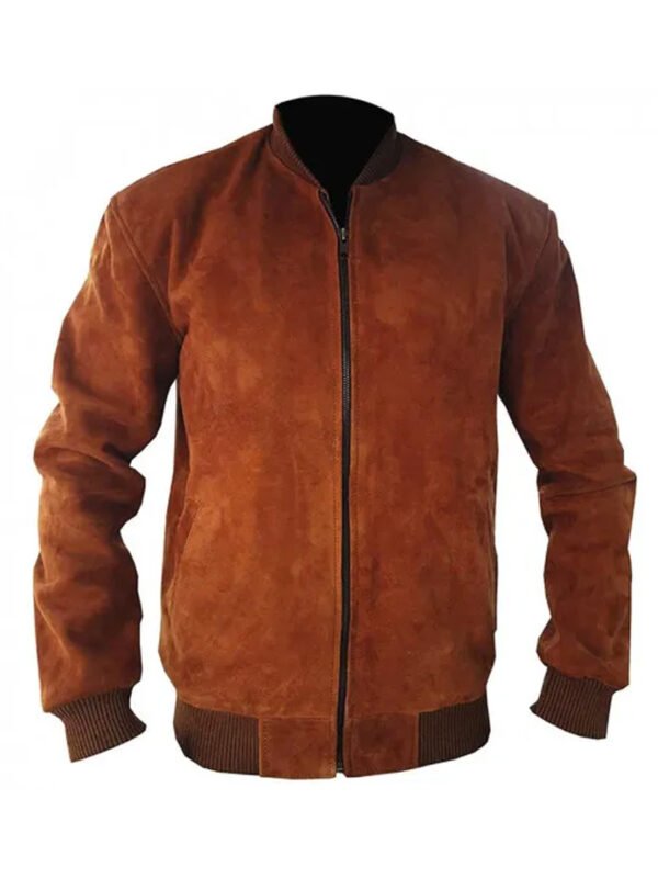 Pulp Fiction Bruce Willis Brown Suede Bomber Jacket