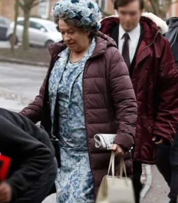 Queen Elizabeth Mother The Crown Puffer Coat