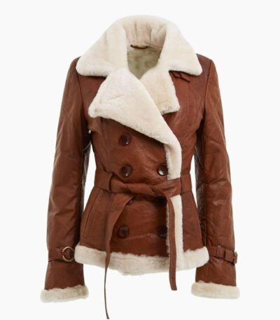 Rachael Aviator Double Breasted Leather Jacket