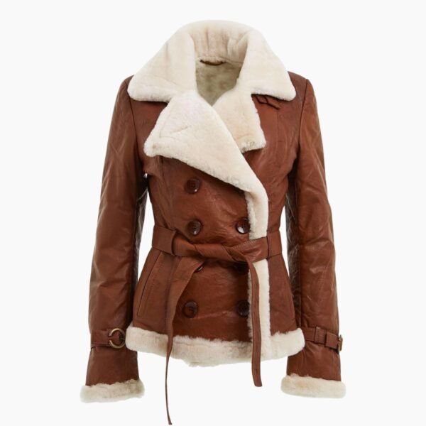 Rachael Aviator Double Breasted Leather Jacket
