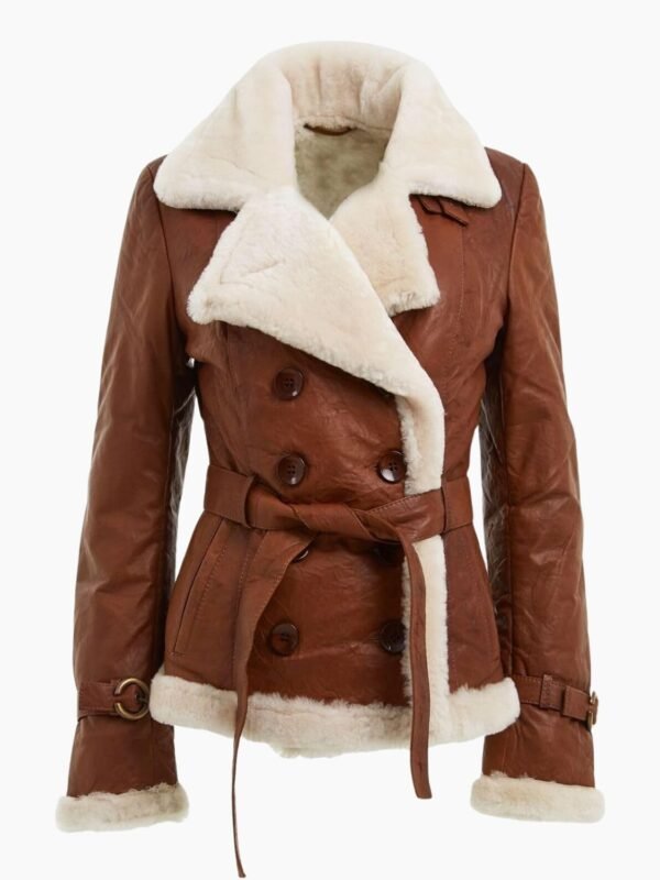 Rachael Aviator Double Breasted Leather Jacket