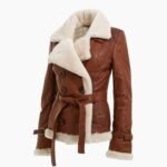 Rachael Aviator Double Breasted Leather Jacket