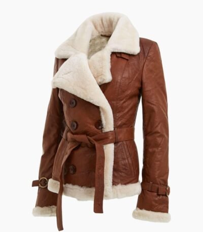 Rachael Aviator Double Breasted Leather Jacket