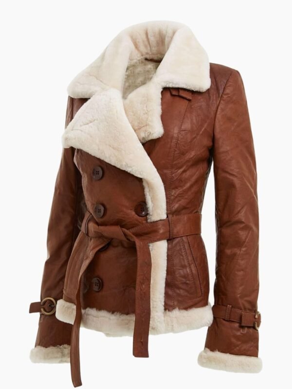 Rachael Aviator Double Breasted Leather Jacket