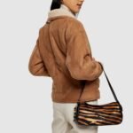 Rachel Omega Brown Shearling Leather Jacket